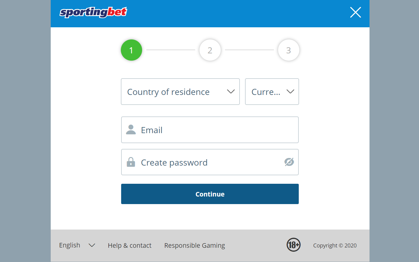 Sportingbet Register from the Mobile App